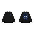 Anti Social Social Club Blue Circle Logo Long Sleeve T-Shirt - Black