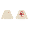 Anti Social Social Club Spider Red Logo Long Sleeve T-Shirt - Cream