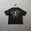 Derschutze Koi Fish & Character Graphic T-Shirt - Black