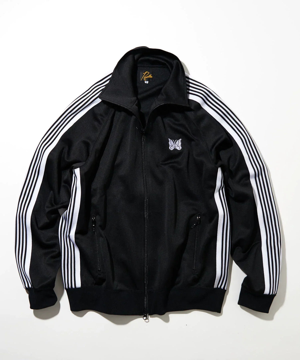 Needles Style Embroidered Butterfly Track Jacket - Black/White