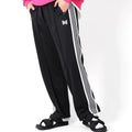Needles Style Embroidered Butterfly Side-Tape Track Pants - Black/White