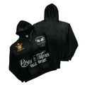 Valé Sport Olympic‑Crest Graphic Zip‑Up Hoodie, Unisex Black Vintage Streetwear Jacket