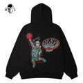 Warren Lotas Flame Dunk Skull Hoodie - Black