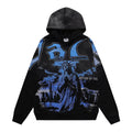 VALEFOREVER Black Blue Statue of Liberty Pullover Hoodie