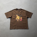 Derschutze Vintage Character Scene T-Shirt - Brown