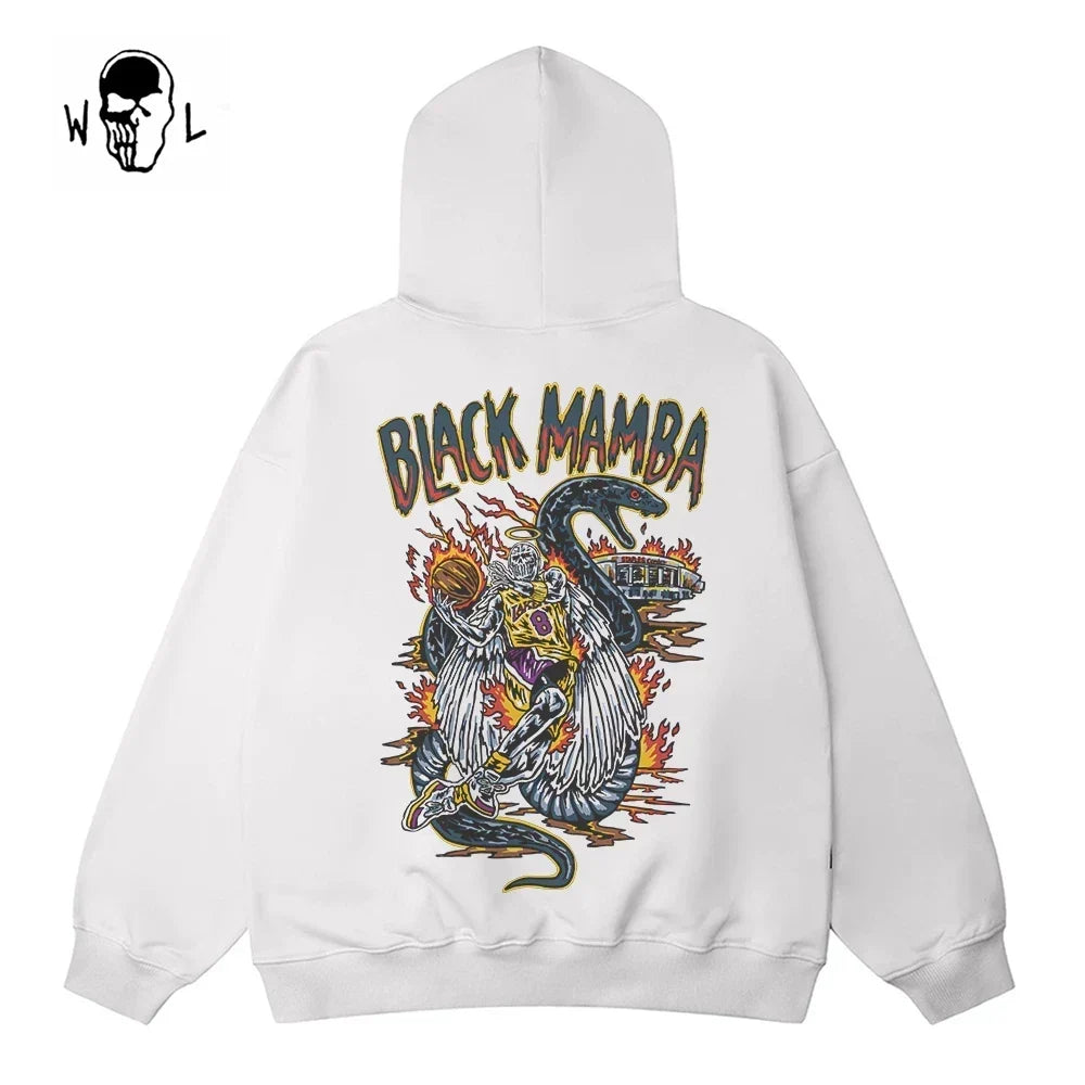 Warren Lotas Black Mamba Snake Hoodie - White
