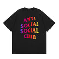 Anti Social Social Club Gradient Rainbow Logo T-Shirt - Black