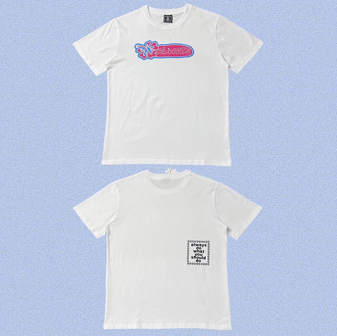 ADWYSD White Pink Oval Logo Tee
