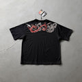 Derschutze Dual Dragon Embroidery Short-Sleeve Tee - Black